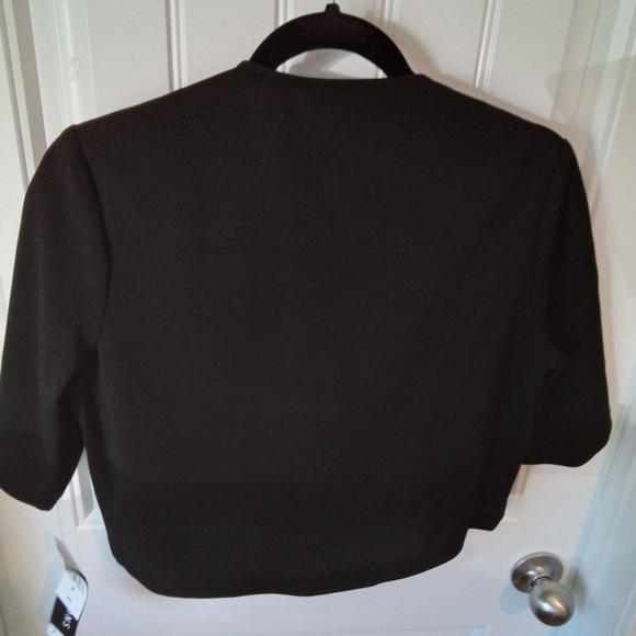 Perceptions Black Size M 3/4 Sleeve Blazer - Picture 4 of 8